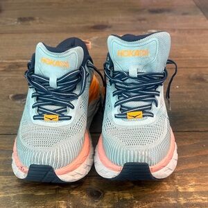 Hoka One One Sneakers - Light Blue and Coral
